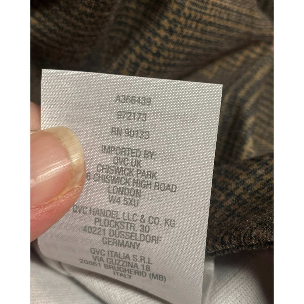 Joan Rivers Dress Pants Sz L Plaid Wide Leg Pull-On 30"In Tan Plaid A366439 - Picture 7 of 9